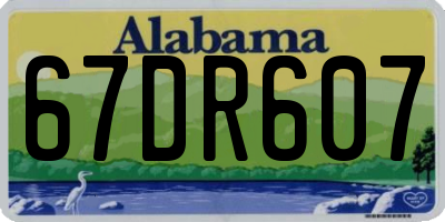 AL license plate 67DR607