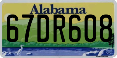 AL license plate 67DR608