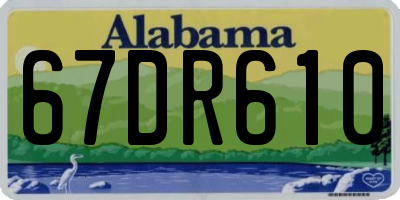 AL license plate 67DR610