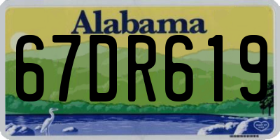 AL license plate 67DR619