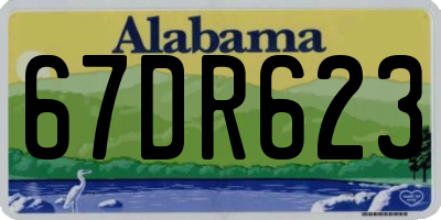 AL license plate 67DR623