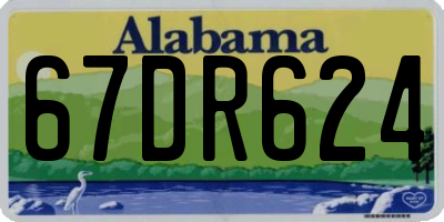 AL license plate 67DR624