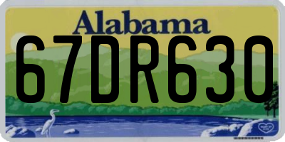 AL license plate 67DR630