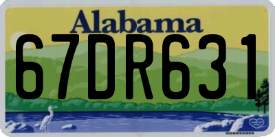 AL license plate 67DR631