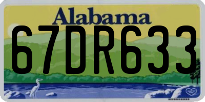 AL license plate 67DR633