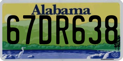 AL license plate 67DR638