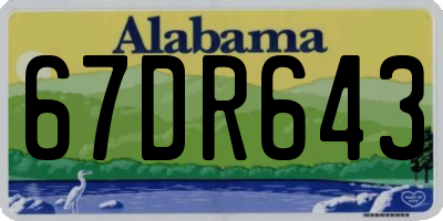 AL license plate 67DR643