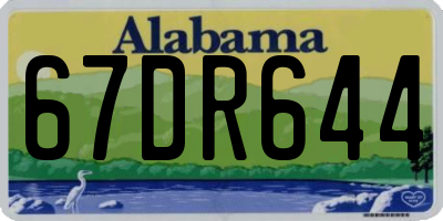 AL license plate 67DR644
