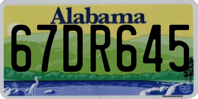 AL license plate 67DR645