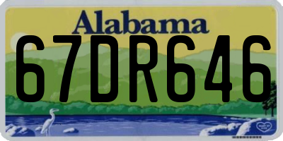 AL license plate 67DR646
