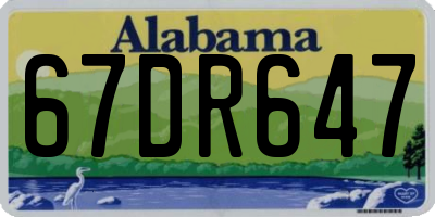 AL license plate 67DR647
