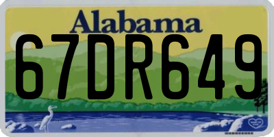 AL license plate 67DR649