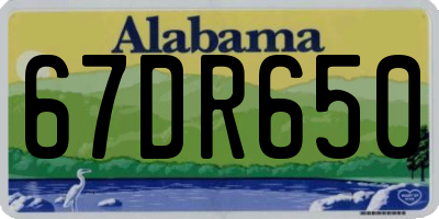 AL license plate 67DR650