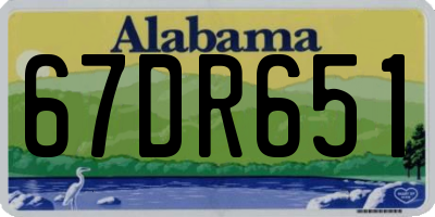 AL license plate 67DR651