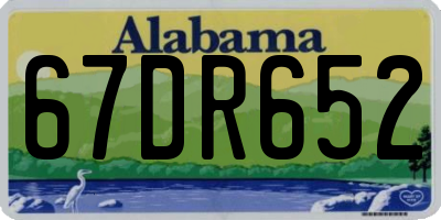 AL license plate 67DR652
