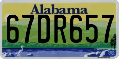 AL license plate 67DR657