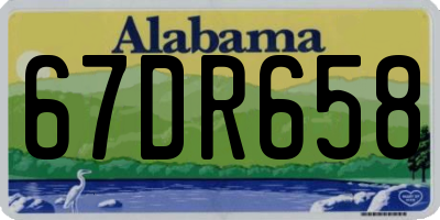 AL license plate 67DR658