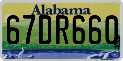 AL license plate 67DR660