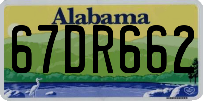 AL license plate 67DR662
