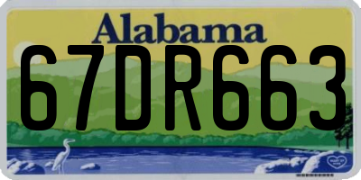 AL license plate 67DR663