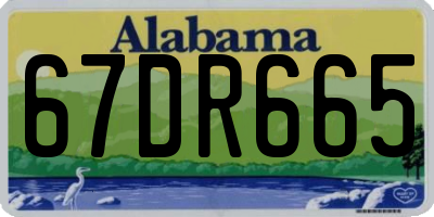 AL license plate 67DR665