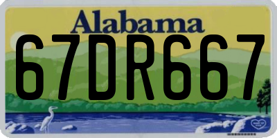 AL license plate 67DR667
