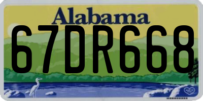 AL license plate 67DR668