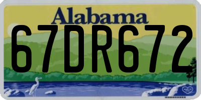 AL license plate 67DR672