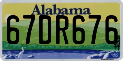 AL license plate 67DR676