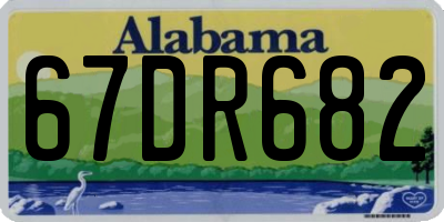 AL license plate 67DR682
