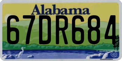 AL license plate 67DR684