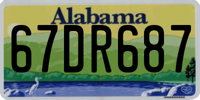 AL license plate 67DR687