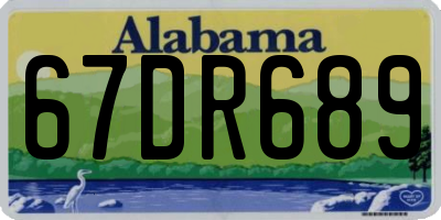 AL license plate 67DR689