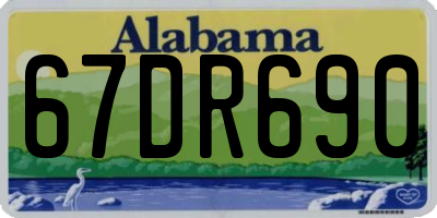 AL license plate 67DR690