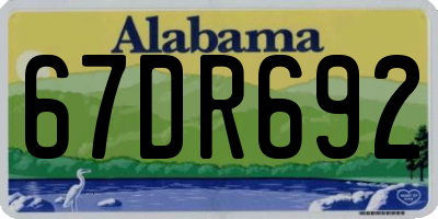 AL license plate 67DR692