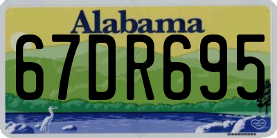 AL license plate 67DR695