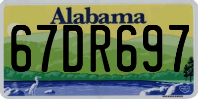 AL license plate 67DR697