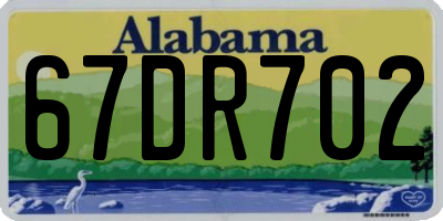 AL license plate 67DR702