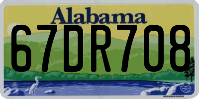 AL license plate 67DR708