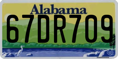 AL license plate 67DR709