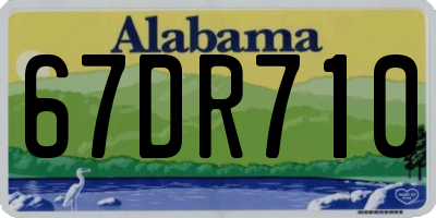 AL license plate 67DR710