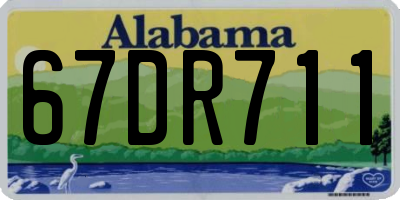 AL license plate 67DR711