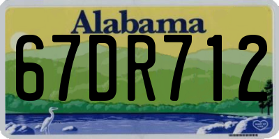 AL license plate 67DR712