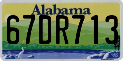 AL license plate 67DR713