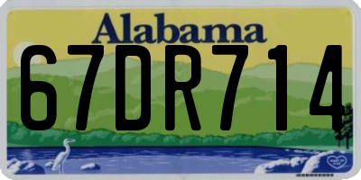 AL license plate 67DR714