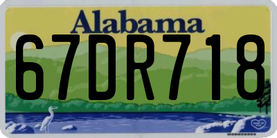 AL license plate 67DR718