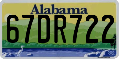 AL license plate 67DR722