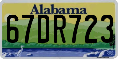 AL license plate 67DR723