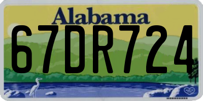 AL license plate 67DR724