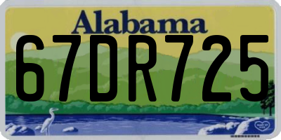 AL license plate 67DR725